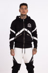 Monochrome Zip Hoody Black