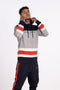 Cut & Sew Panel Printed Hoody - Grey - Serious Royalty