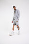 Embellished Crest Shorts Grey