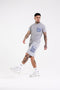 White Zip Pocket Shorts - Grey - Serious Royalty