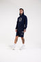 Man wore gym hoodie for men and white joggers