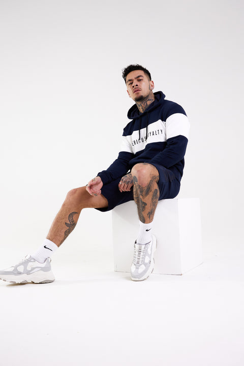 Royalty Block Hoody Navy 