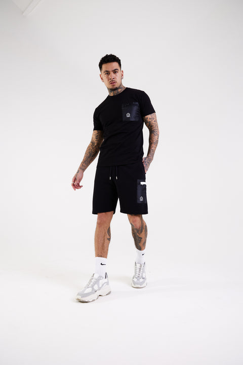 White Zip Pocket Shorts 