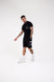 Close view of simple black t shirt