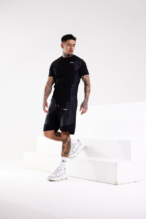 Men's Linen Shorts in black