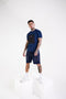 Utility Combat T-Shirt Large Zip Cargo Chest Pocket - Navy - Serious Royalty