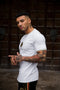 Gold Lurex Trim Ringer T-shirt - White - Serious Royalty