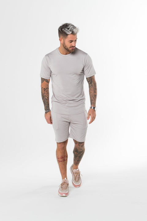 Silver Marl T-shirt Twin set Top - Serious Royalty